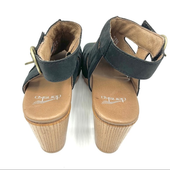 Dansko Demetra Peep Toe Leather Heeled Sandals 39 - Picture 8 of 12